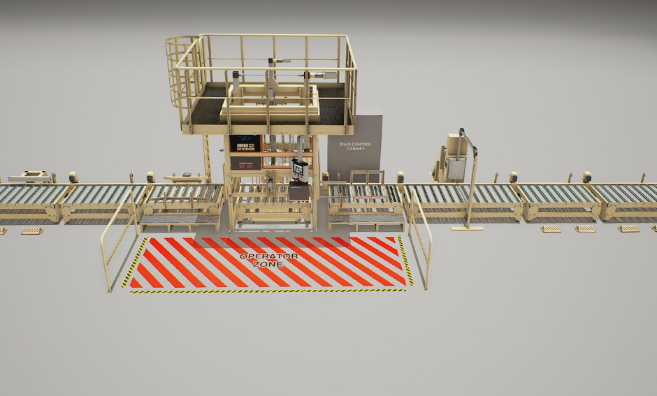 Adeba Mühendislik Tütün Koli Bölme Makinesi Animasyonu